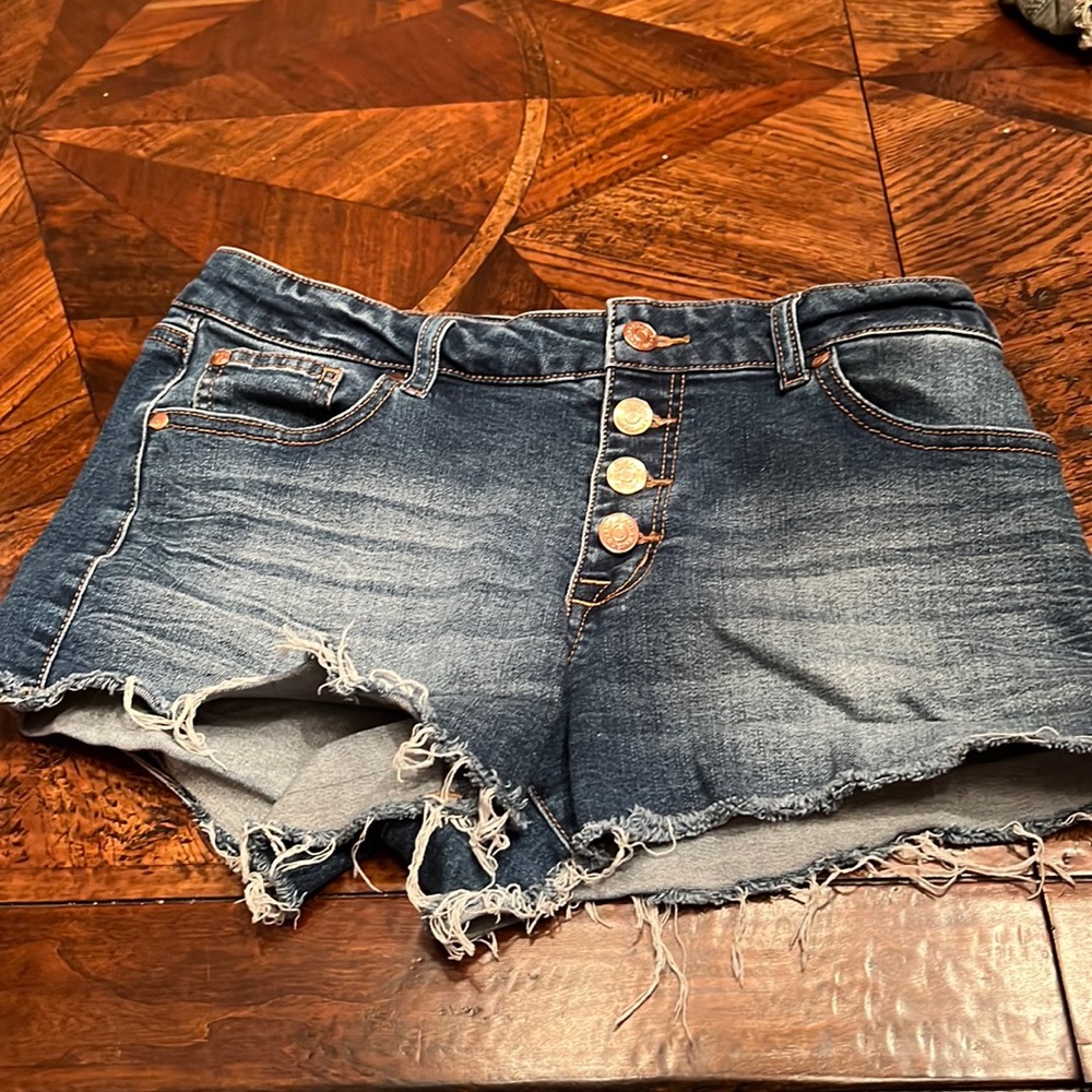 Dark Blue Denim Shorts